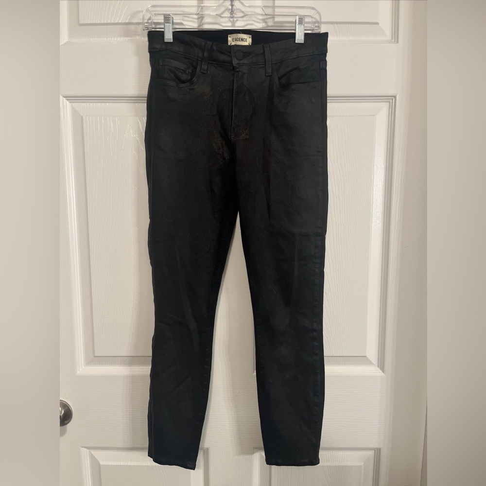 L'AGENCE Black Washed Skinny Jeans